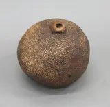 Len Castle, Large globular vase, stoneware with textured umber pigmented surface