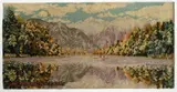 Lake Matheson, New Zealand souvenir floor rug by Brendan Hartwell for Feltex Carpets Nz Ltd, from the ‘Riccarton’ series, sold Jun 2022