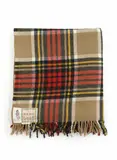 Milton Alliance Textiles (Nz), Fontana Monty Rug, with a Killan tartan pattern in beige, red, black, white, and yellow (A/F)