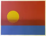 Michael Smither, Sunset, Taranaki, screenprint