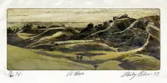 Te Muri by Stanley Palmer, bamboo engraving, 12/60, sold Apr 2022