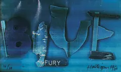 Blue Fury by Paul Hartigan, screenprint, 10/10, sold Apr 2022