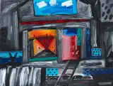Jane Zusters, Facade, oil on canvas