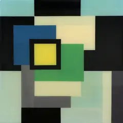 Untitled by Anne Riethmaier, acrylic and liquid glass on board, sold Apr 2022