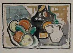Untitled - Still Life by Hilda Alexandra Wiseman, watercolour on paper, sold Apr 2022