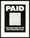 Billy Apple, PAID, screenprint with infringement notice attached