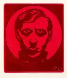 Gary Tricker, Self-Portrait, etching, artist's proof