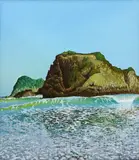 Paul Hutchinson, Seagull Rock, oil on board