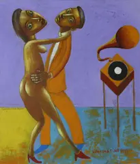 Constantine Popov, Untitled - the dance, acrylic on paper