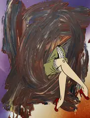 Tjalling de Vries, You're Gone Baby, acrylic on vinyl