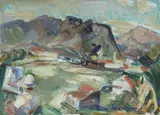 Toss Woollaston, Portrait of the Artist en plein air