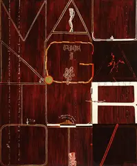 Shane Cotton, Maunga, oil on canvas