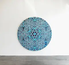 Reuben Paterson, Maramataka (Silver Lining), glitter on canvas