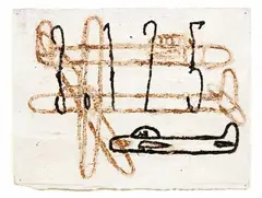 Peter Robinson, 3.13%, acrylic, bitumen and oilstick on paper