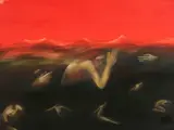 Catherine Manchester, Under the Mountain, acrylic on canvas