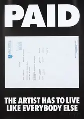 Billy Apple, Paid, screenprint with Mercy Hospital receipt