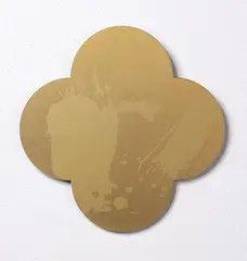 Max Gimblett, Remembrance, silkscreen on lacquered brass quatrefoil