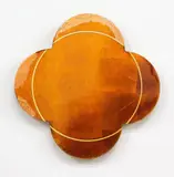 Max Gimblett, Towards Honey, mixed media quatrefoil
