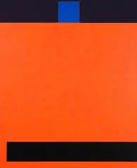 Painting Orange, 2003 by Milan Mrkusich, 2003, acrylic on canvas, sold Dec 2021