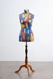 Agnes Wood, The Many Faces of Women, acrylic on dress maker’s mannequin