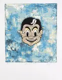 Dick Frizzell, Grocer with Moko, lithograph, 110/120