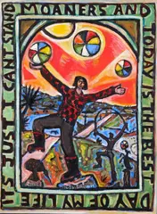 Nigel Brown, Can’t Stand Moaners, acrylic on board
