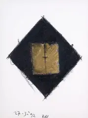 Untitled - Winter Solstice by Ralph Hotere, oil pastel on paper, sold Dec 2021