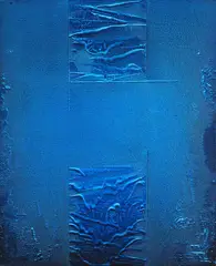 Blues by Mervyn Williams, acrylic on canvas, sold Dec 2021