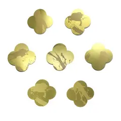 Max Gimblett, Remembrance, silkscreen on lacquered brass quatrefoil, seven parts