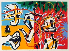 Pat Hanly, End of the Golden Age, screenprint, 1/50