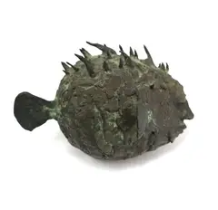 Elizabeth Thomson, Puffer Fish, patinated bronze