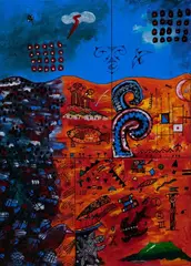 Alan Taylor, Maungawhau, acrylic on canvas