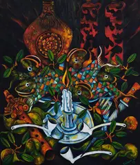 Dean Buchanan, Untitled - still life with candle, oil on canvas