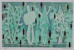 Untitled by Denys Watkins, screenprint, 93/116, sold Nov 2021