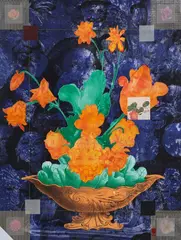 Herman Vlugt, Human Jungle II, screenprint and collage on paper, 10/98