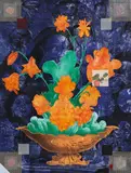 Herman Vlugt, Human Jungle II, screenprint and collage on paper, 10/98