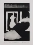 John Drawbridge, Woman with Matisse No. 1, mezzotint, 10/100