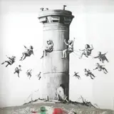 Box Set from The Walled Off Hotel by Banksy, digital print with hand-coloured piece of wall, 2018, offered Nov 2021