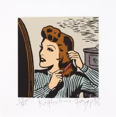 Reflections by Dick Frizzell, lithograph, 27/45, sold Nov 2021