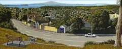 George Baloghy, Untitled - View from Mt Hobson, oil on canvas