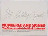 Billy Apple, Numbered and Signed, screenprint and graphite on paper, 6/25