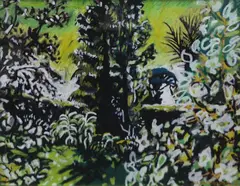 Julian Hooper, Foliage and Garden, pastel on paper