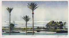Stanley Palmer, Punakaiki (63/100), bamboo engraving
