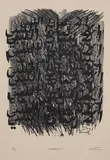 Ralph Hotere, January '91, lithograph, 4/10