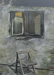 Ross Ritchie, Studio 1, Folding Chair, oil on canvas