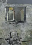 Ross Ritchie, Studio 1, Folding Chair, oil on canvas