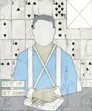 Will Handley, Give Up Get Down, mixed media on canvas