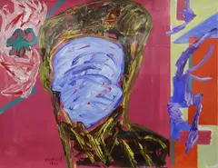 Michael Armstrong, Untitled - Abstract Figure, acrylic on paper