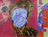 Michael Armstrong, Untitled - Abstract Figure, acrylic on paper