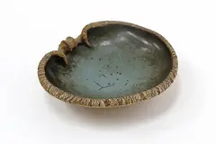 Small Pacific Series bowl by Len Castle, stoneware with green and brown ash glaze to the interior, sold Nov 2021